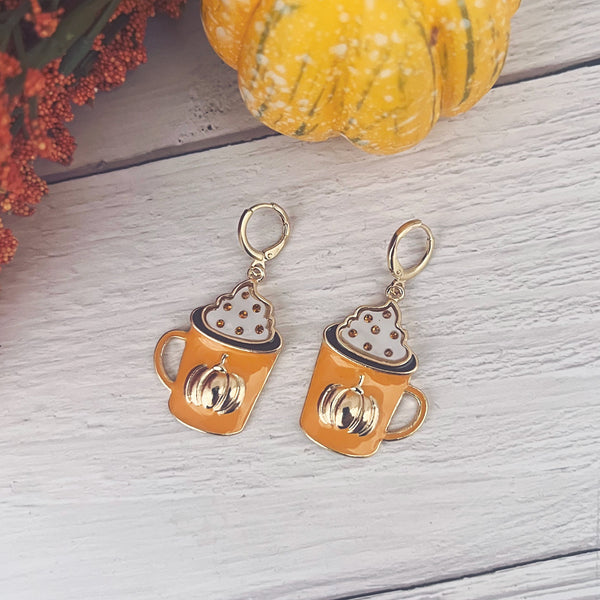 Pumpkin Spice Hoop Earrings