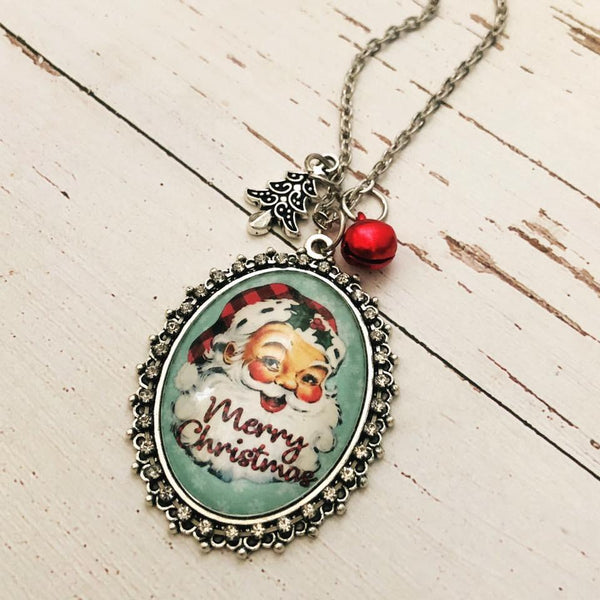 Santa Merry Christmas Necklace - Kole Jax DesignsSanta Merry Christmas Necklace