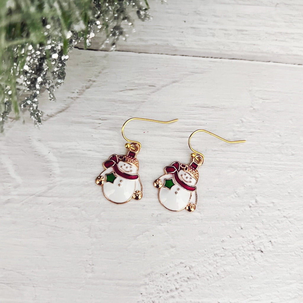 Earring Club Earrings- Ornament Snowmen