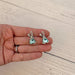 Crystal Aqua Bunny Earrings