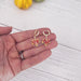 Rhinestone Fall Leaf Huggie Hoops