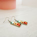 Rectangle Glass Bunny Earrings