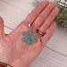 Aqua Snowflake Necklace