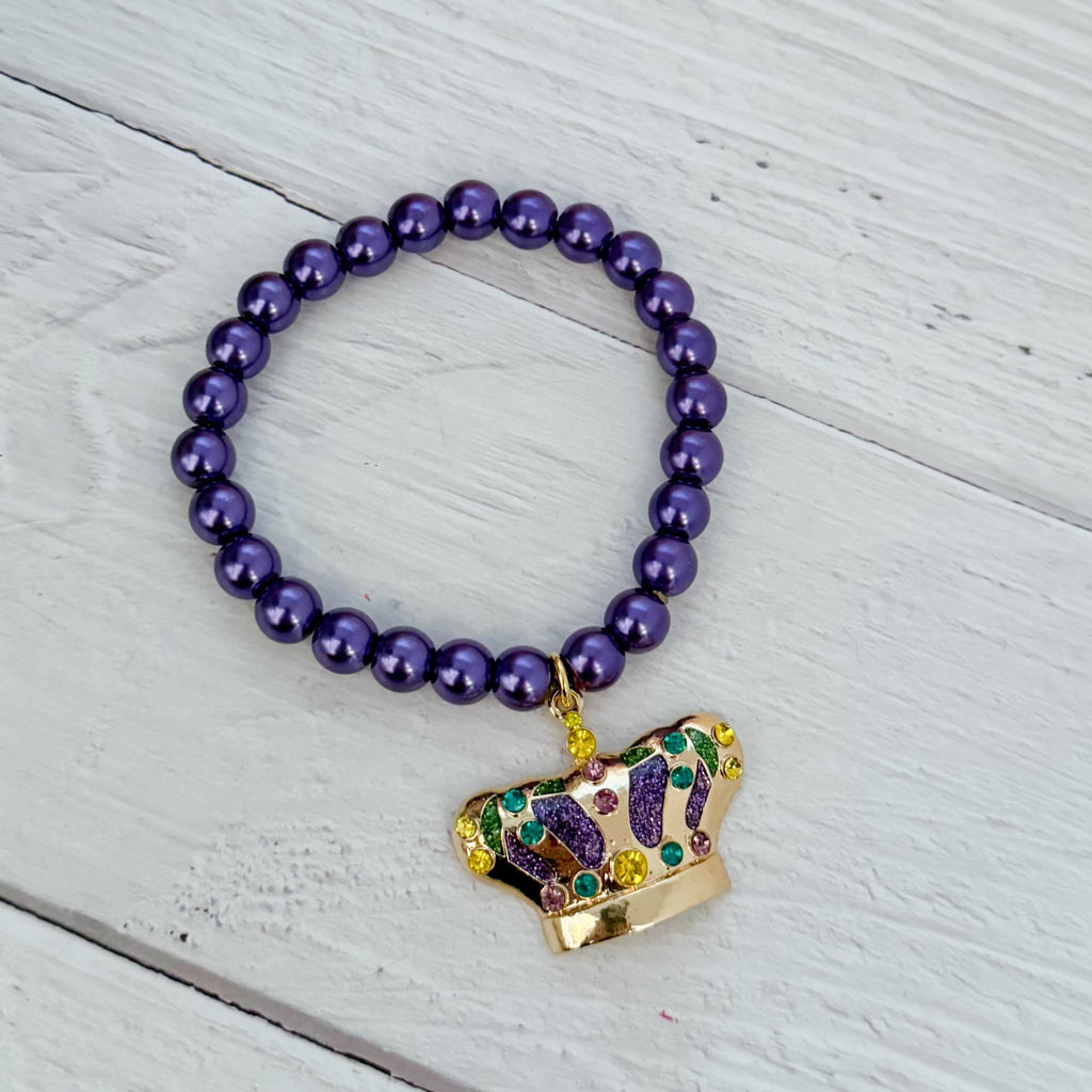 Mardi Gras Crown Bracelet