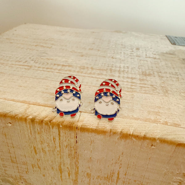 USA Gnome Stud Earrings