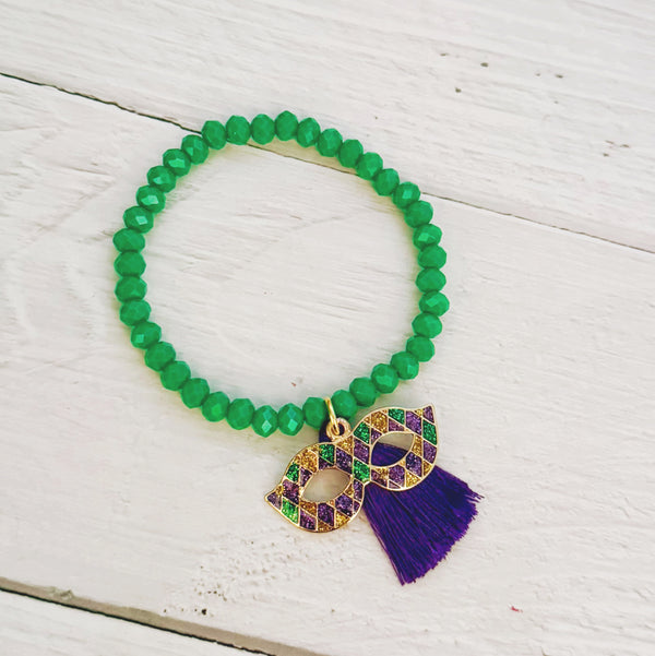 Mardi Gras Mask Bracelet