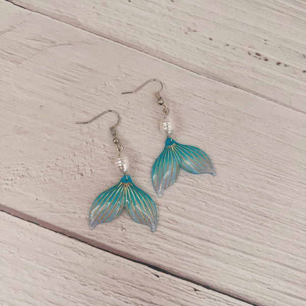 Mermaid Pearl Dangle Earrings