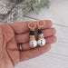 Pearl Snowman Huggie Hoops