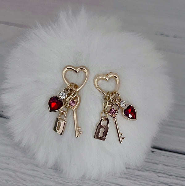 Charm Jumble Heart Earrings