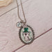 Happy Go Lucky Cat Oval Pendant Necklace
