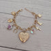 Heart Locket Charm Bracelet