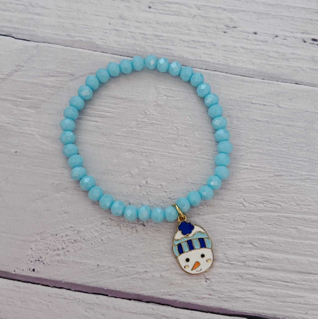 Baby Blue Snowman Bracelet