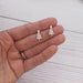 White Tree Stud Earrings