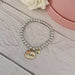 Tan Cat Pearl Charm Bracelet