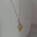 Puff Heart Toggle Necklace