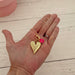 Puff Heart Necklace with Pink Mom Charm
