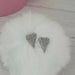 Rhinestone Long Heart Stud Earrings