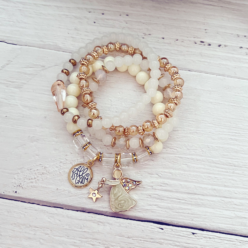 All is Calm Angel Bracelet Set