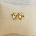 Rhinestone Turtle Stud Earrings