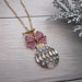 Pink Bow Ornament Necklace