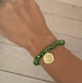 Green Beaded Turtle Bracelet