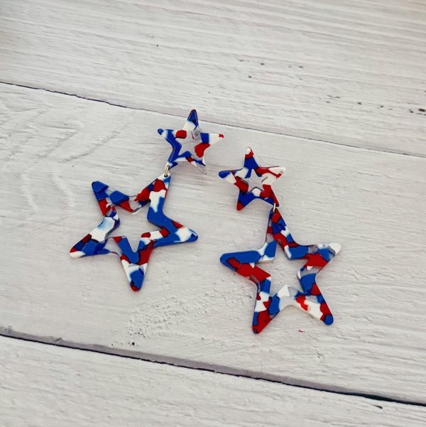 Cello Star Drop Earrings