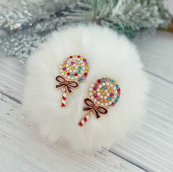 Christmas Lollipop Earrings