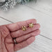 Gold Christmas Bow Stud Earrings