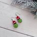 Green Grumpus Crystal Bead Christmas Earrings