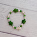 Beaded Sea Turtle Bracelet Green and Beige