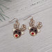 Rhinestone Rudolph Dangle Earrings