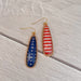 Stars and Stripes Faceted Drop Earrings
