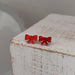 Glitter Resin Red Bow Earrings