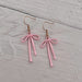 Pink Bow Dangle Earrings