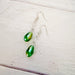 Apple Green Crystal Teardrop Earrings