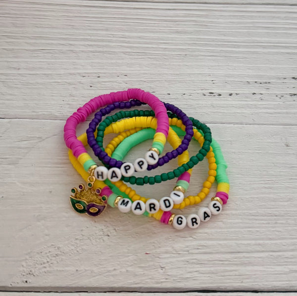 Mardi Gras Bracelet Set