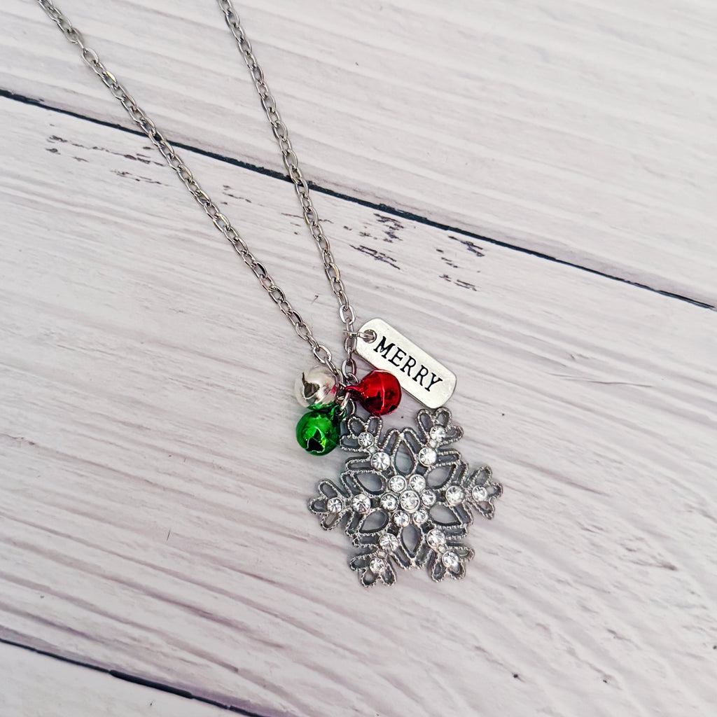 Merry Snowflake Jumble Necklace
