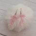 Pink Bow Dangle Earrings