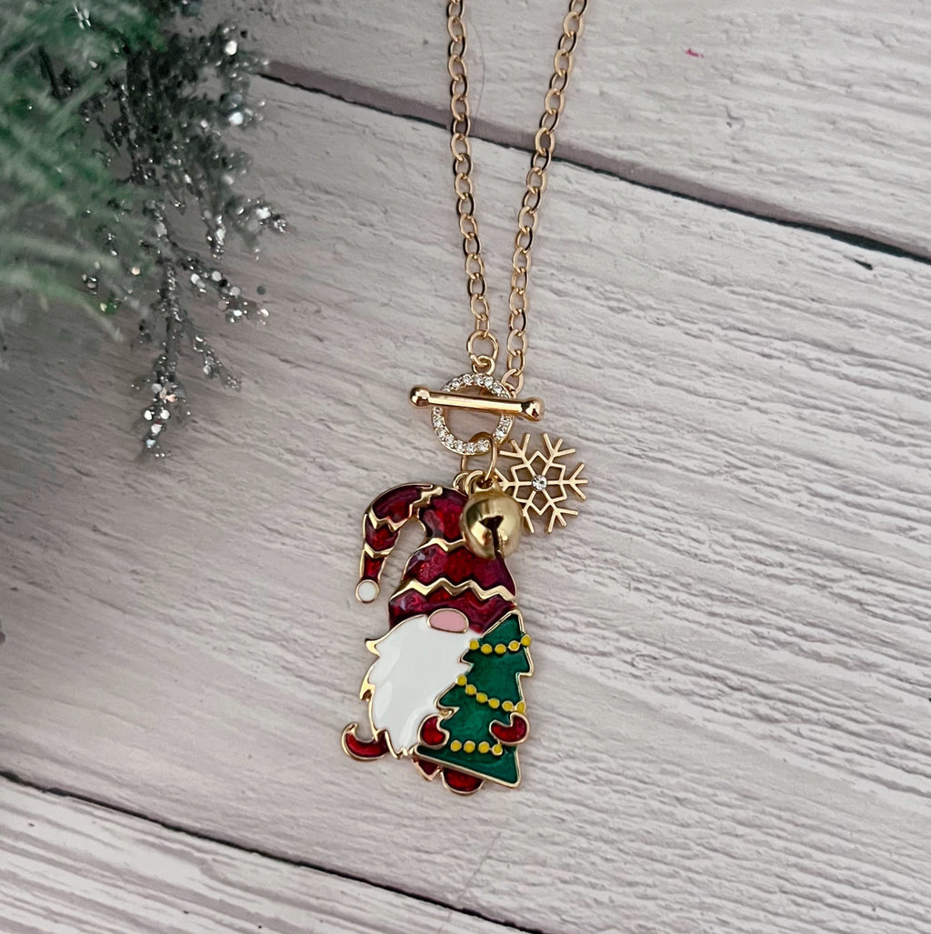 Christmas Gnome Toggle Necklace