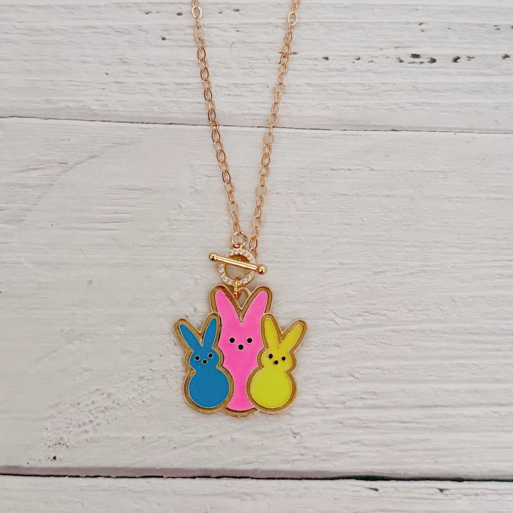 Three Peeps Toggle Necklace