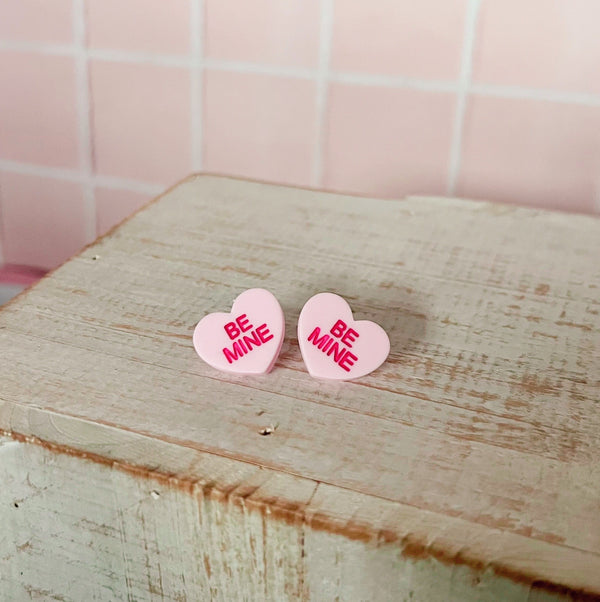 Be Mine Heart Stud Earrings