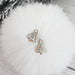 White AB Crystal Tree Stud Earrings