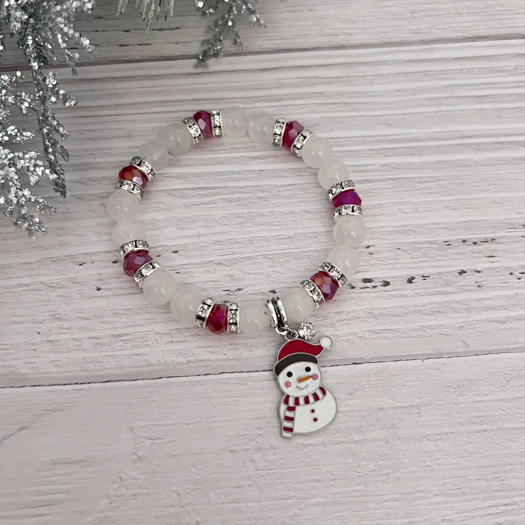 Scarf Snowman Stretch Bracelet