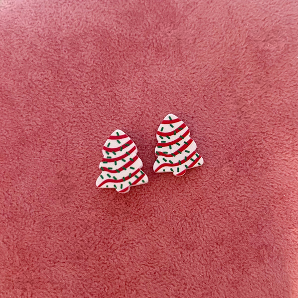 Christmas Tree Cake Earrings