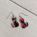 Colorful Cello Cat Earrings