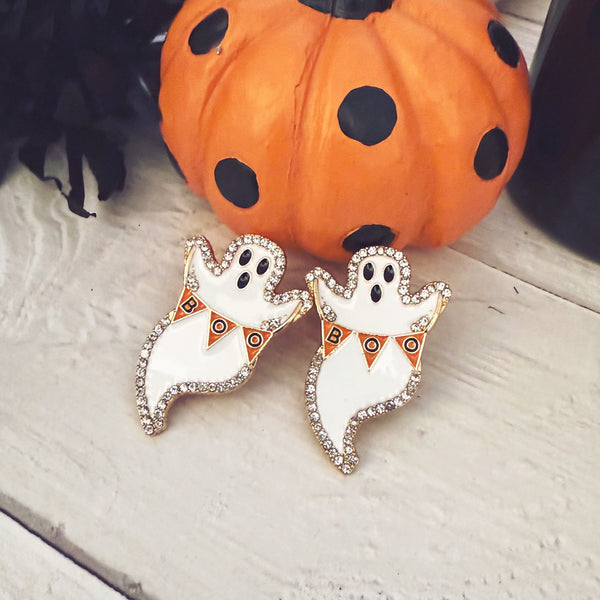 Statement Ghost Post Earrings