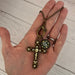 Faith Hope Love Rhinestone Cross Necklace
