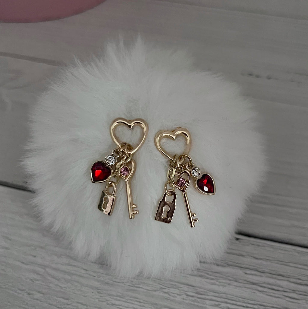 Charm Jumble Heart Earrings