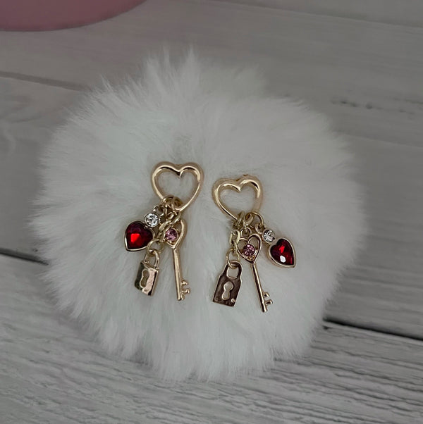 Charm Jumble Heart Earrings