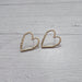 Single Heart Post Hammered Style Earrings